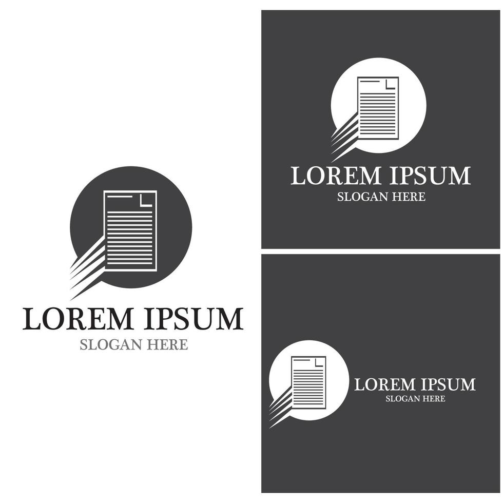 Document logo vector template illustration