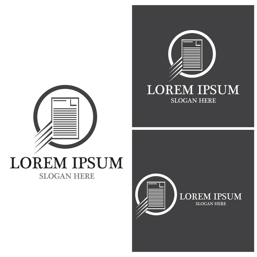 Document logo vector template illustration