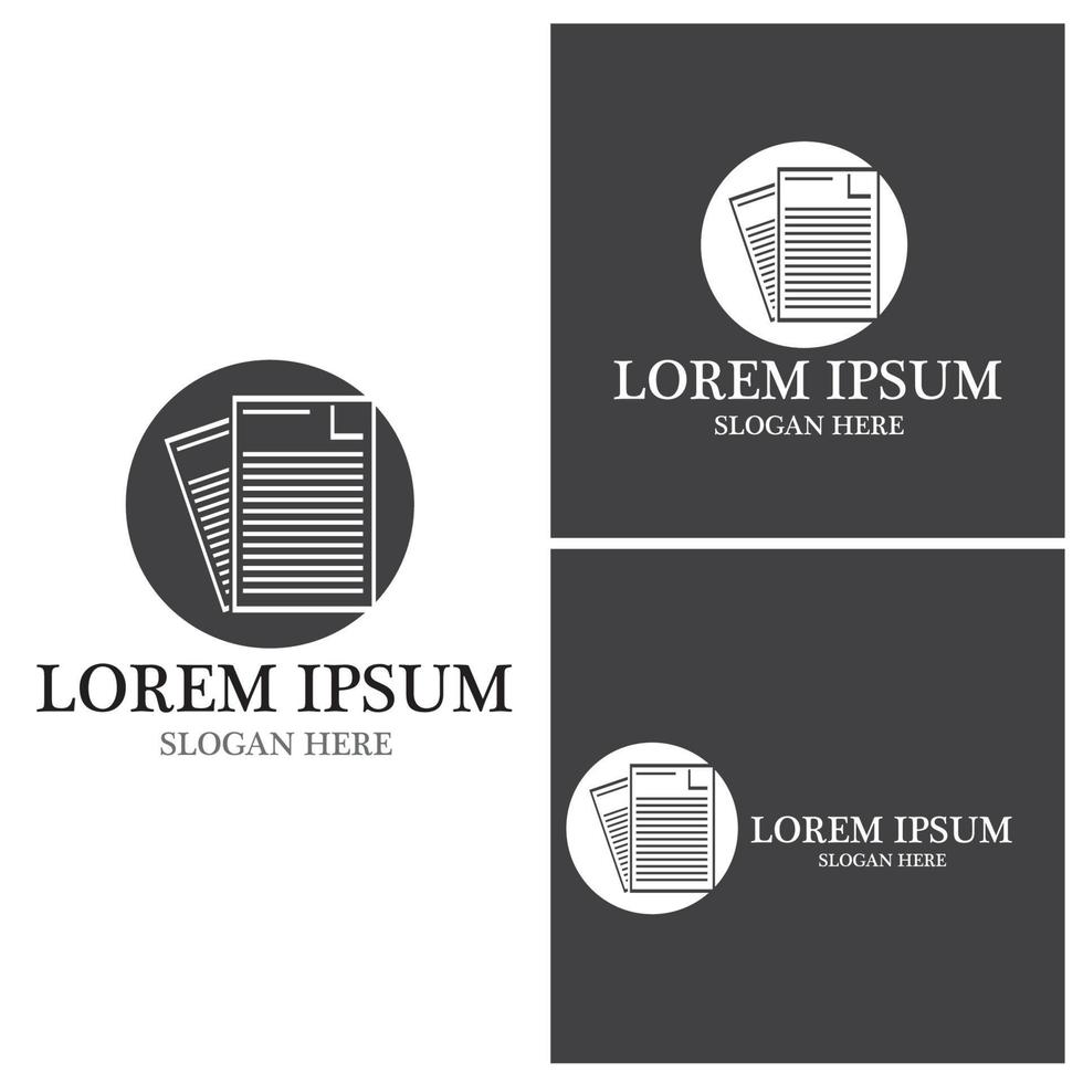 Document logo vector template illustration