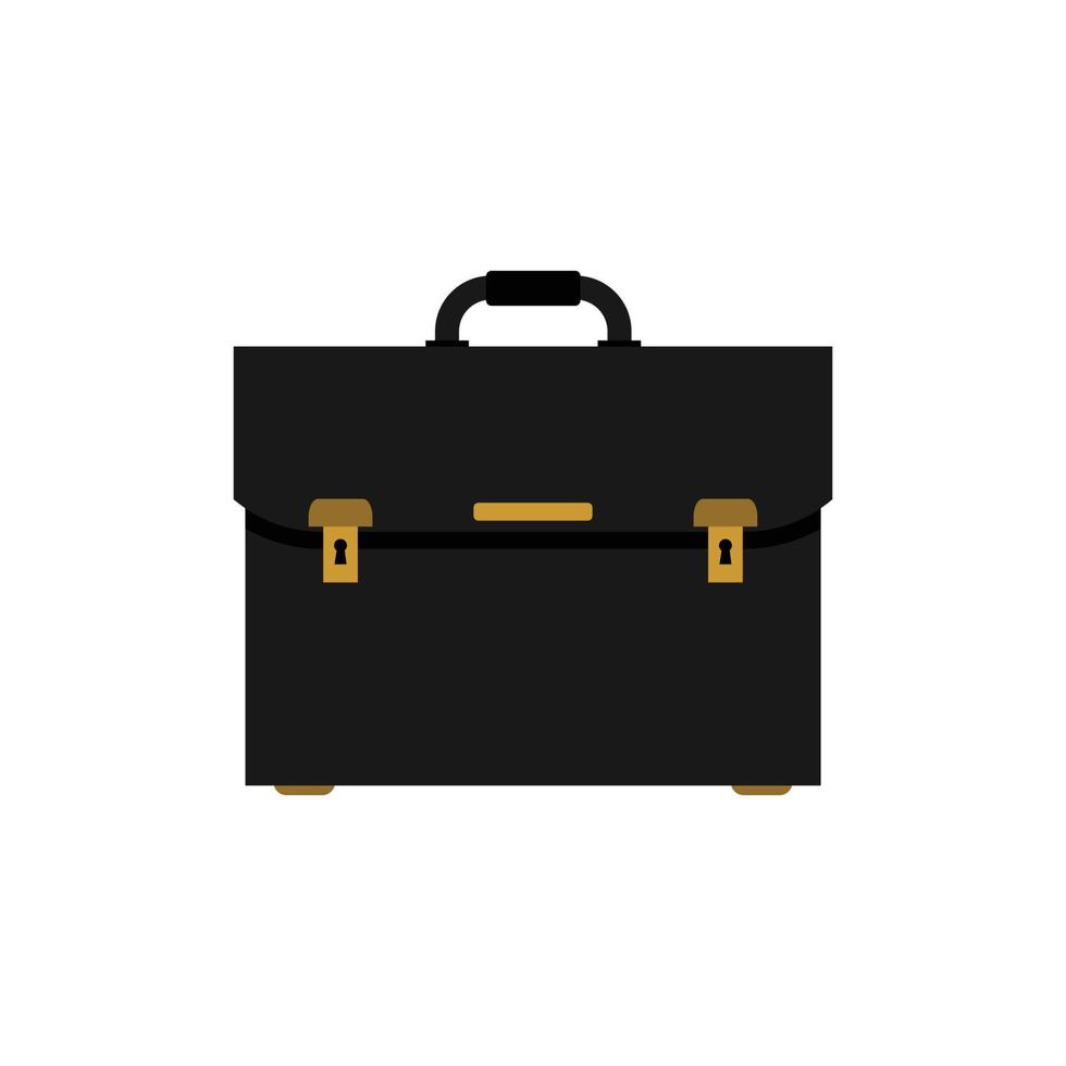 Briefcase flat icon isolated on white background. Vector illustration