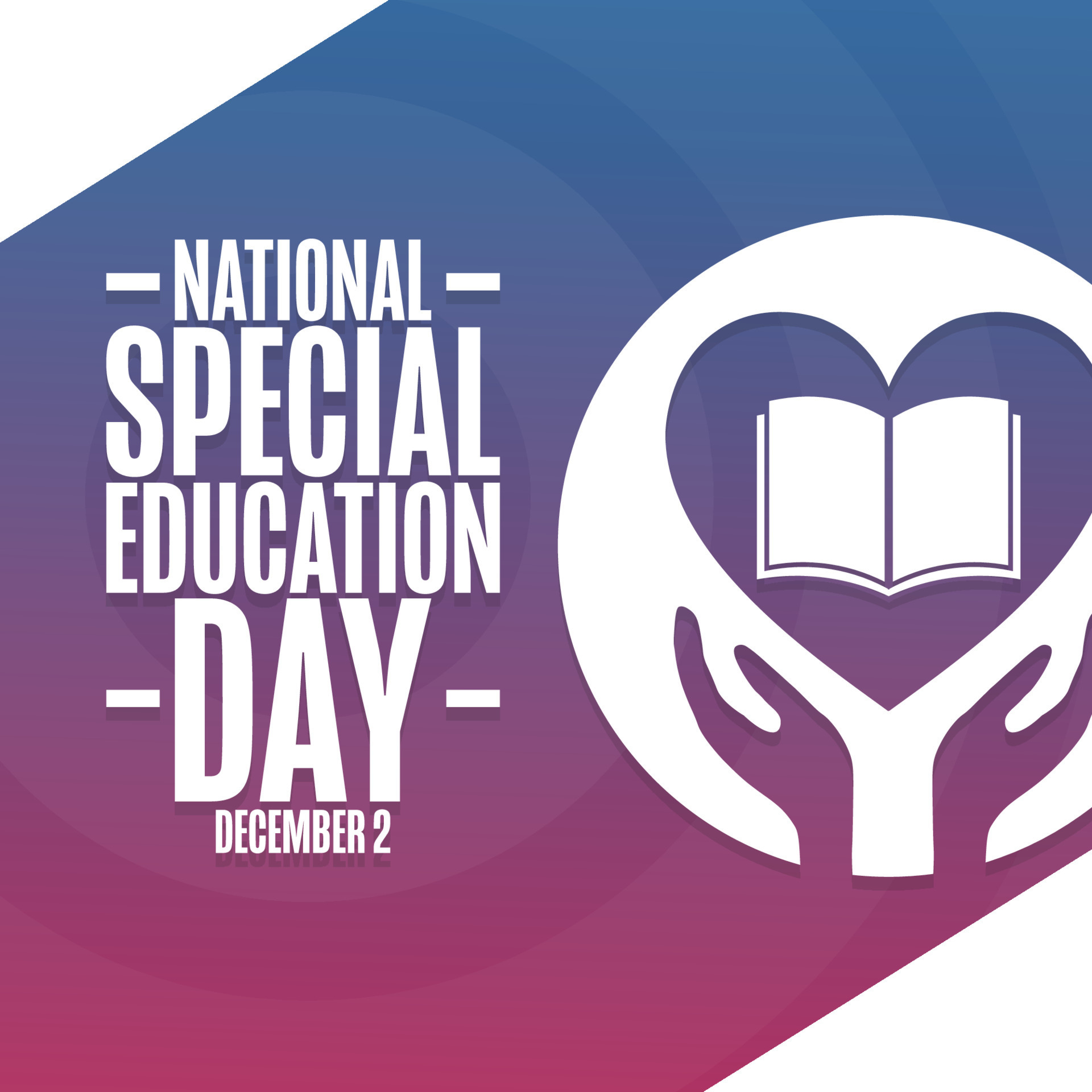 National Special Education Day. December 2. Holiday concept. Template