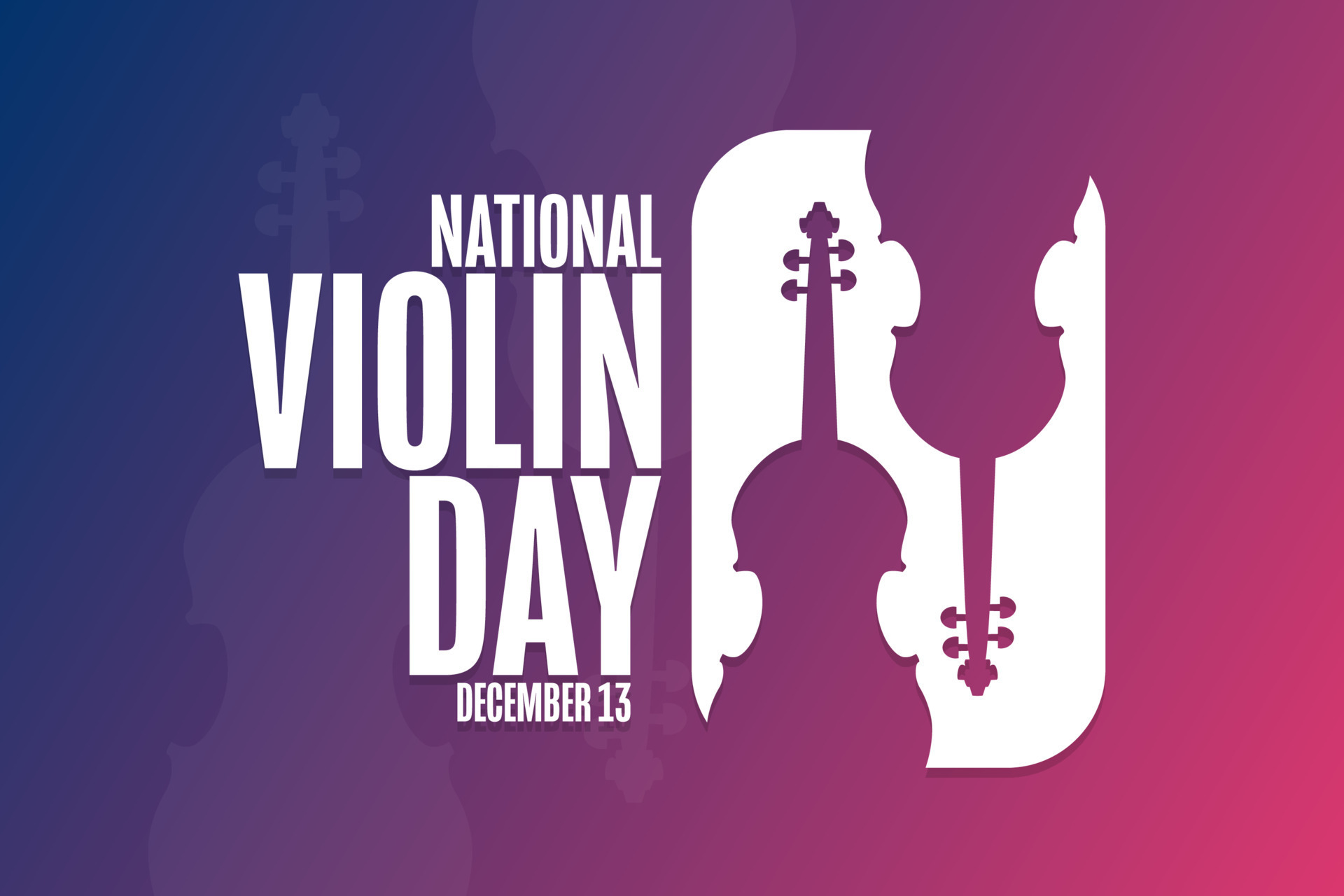 National Violin Day. December 13. Holiday concept. Template for