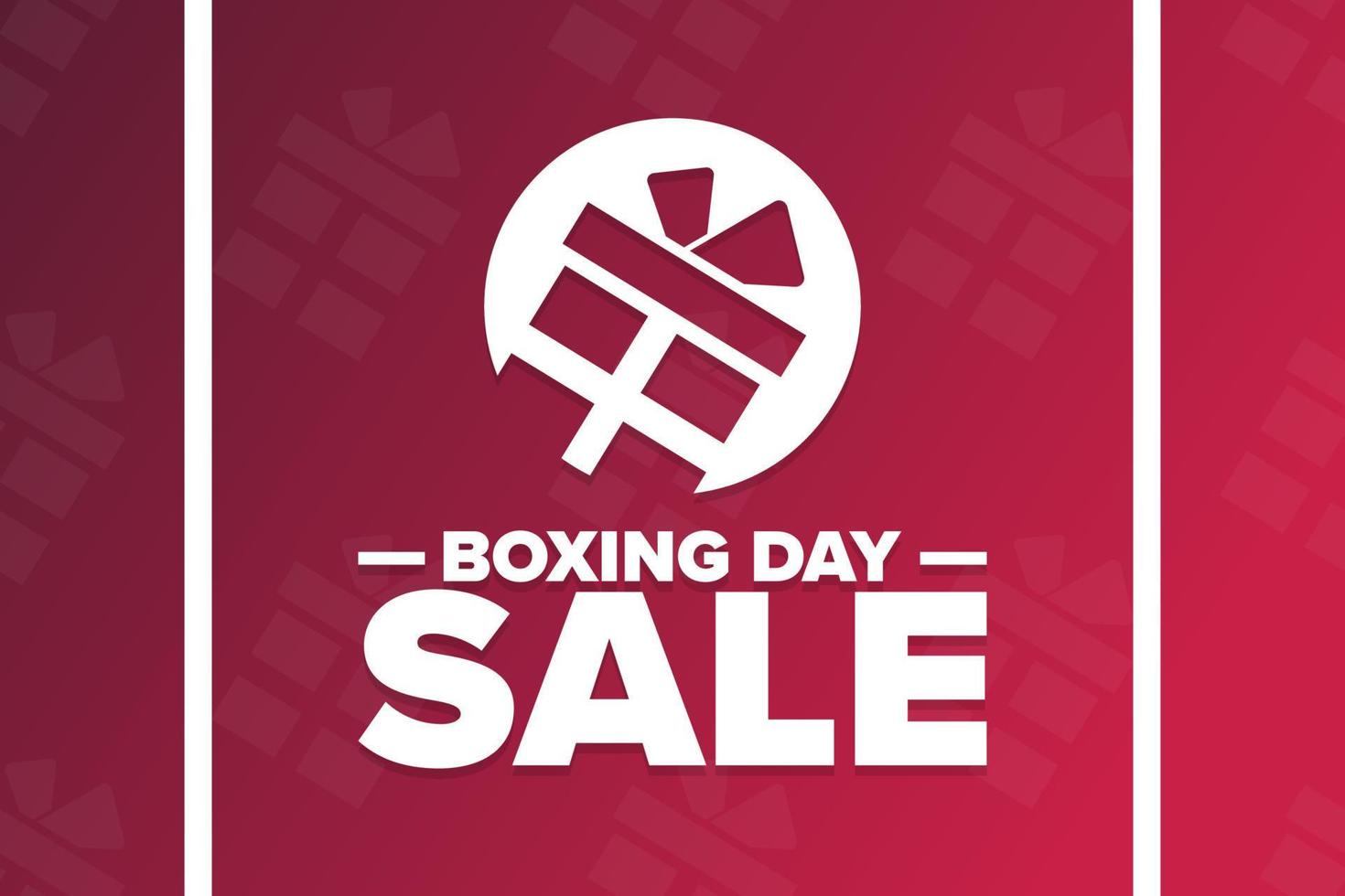 Boxing Day Sale. Holiday concept. Template for background, banner, card, poster with text inscription. Vector EPS10 illustration.