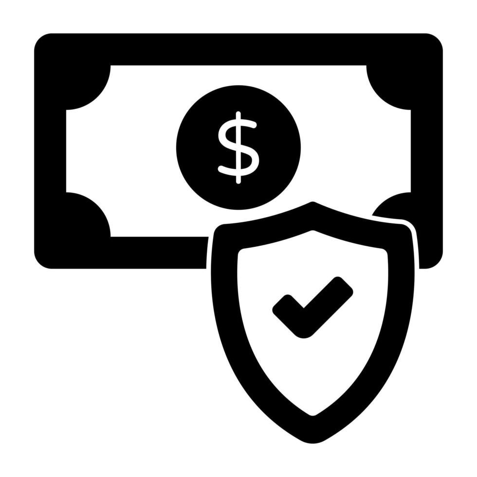 icono de diseño creativo de seguridad financiera vector