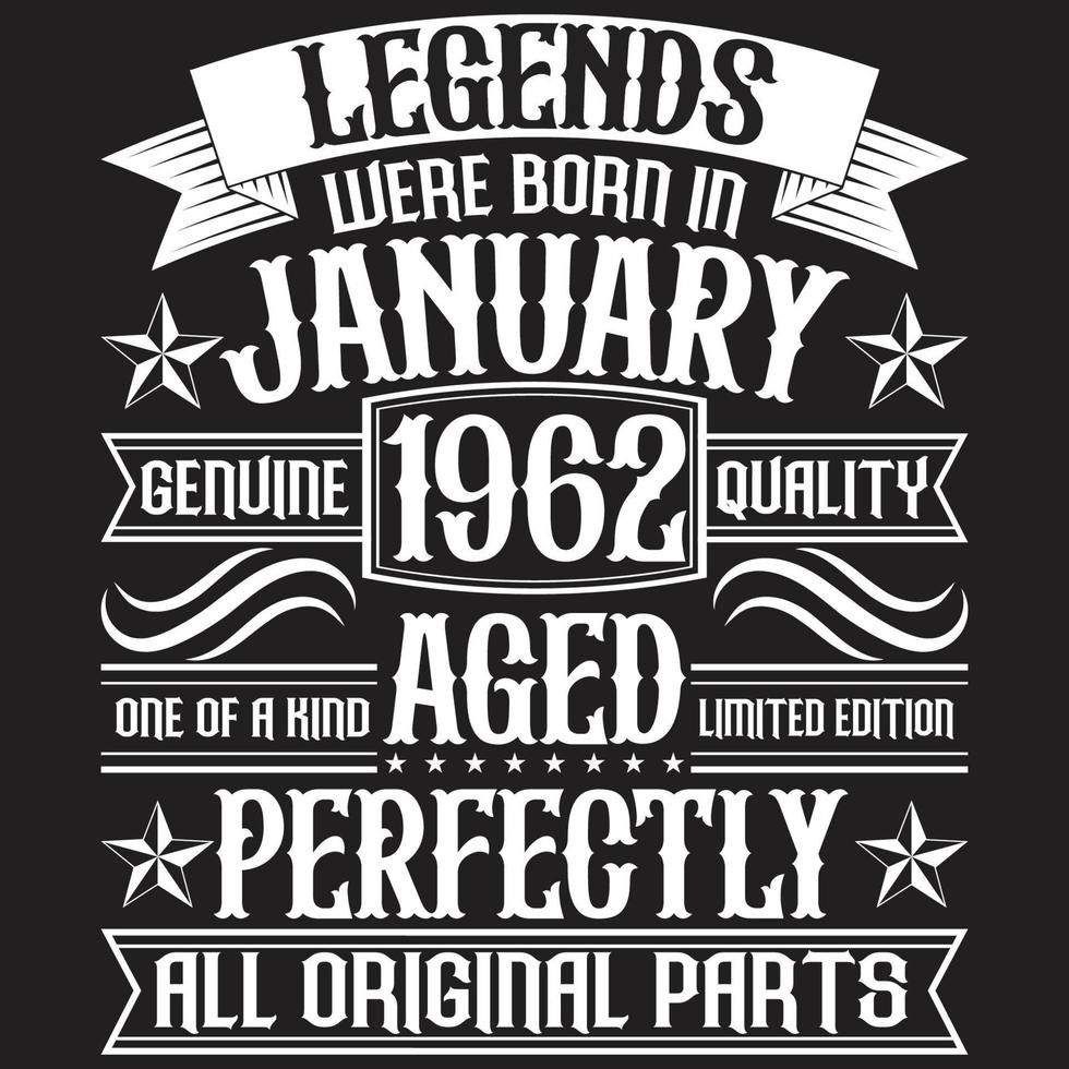 Vintage Birthday typography T-shirt Design vector