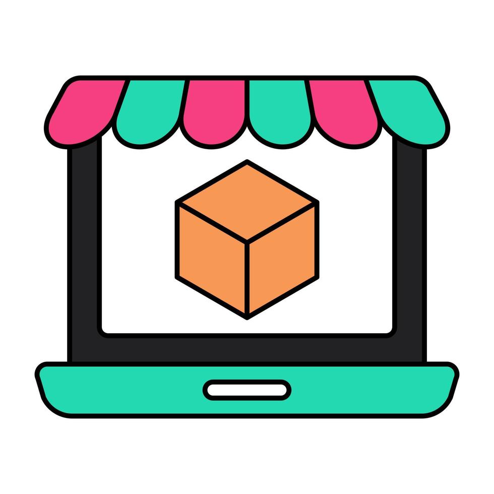 Perfect design icon of online shop vector