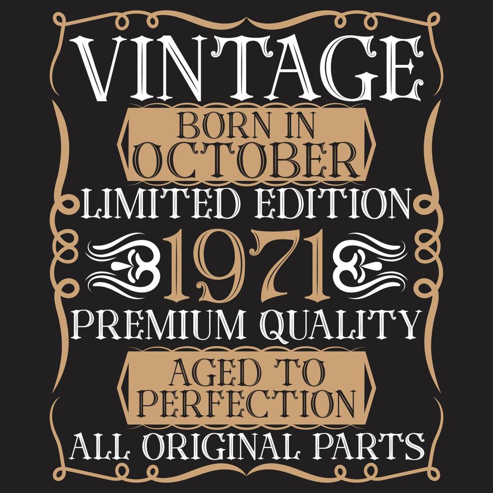 Vintage Birthday typography T-shirt Design vector