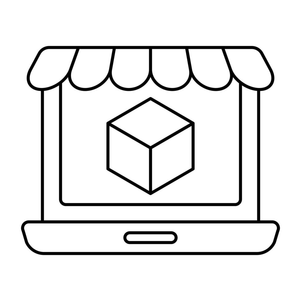 Perfect design icon of online shop vector