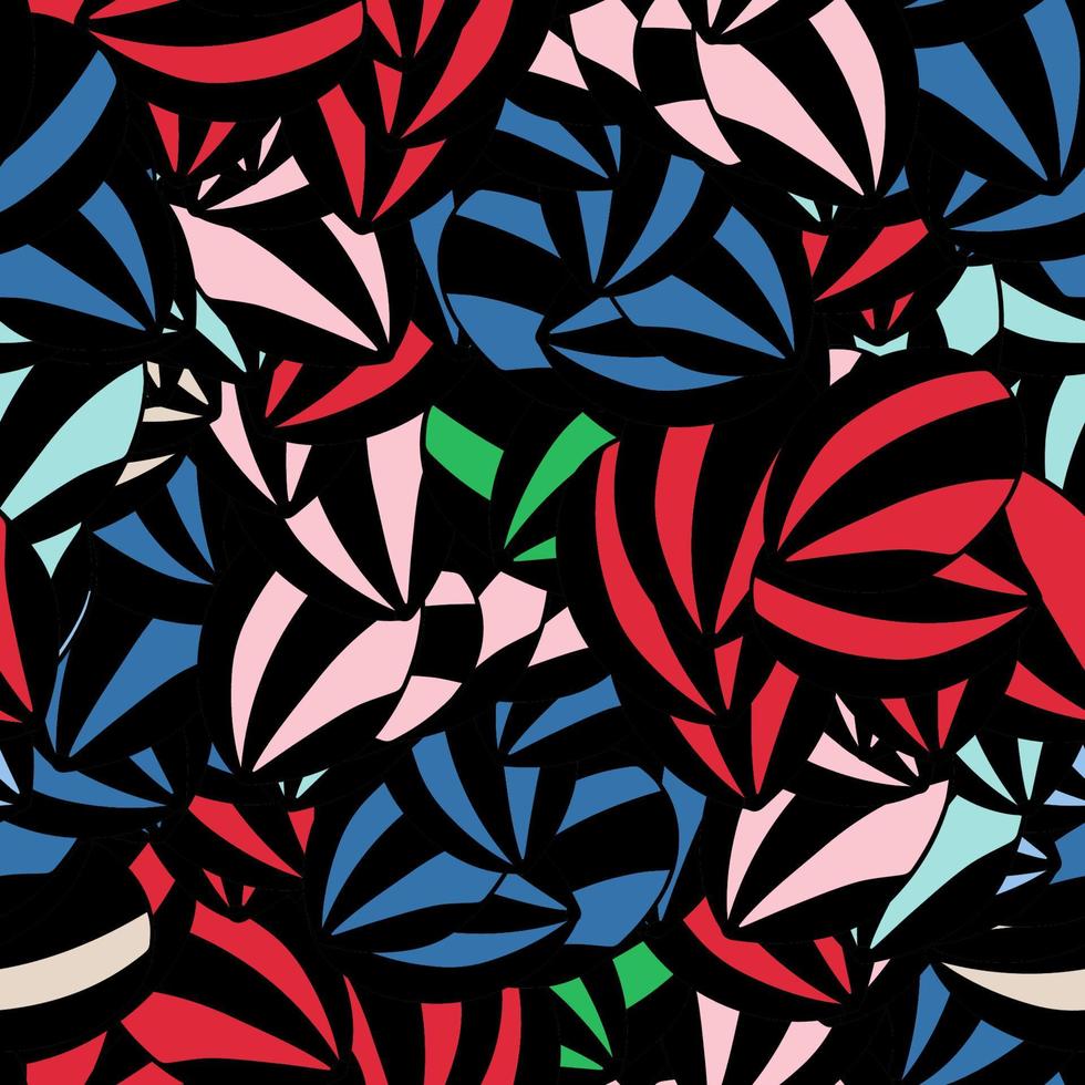 Modern striped doodle fantasy messy geometric shapes seamless pattern. Infinity abstract card, layout. Creative background with geo shapes. Textile, fabric, wrapping paper. vector