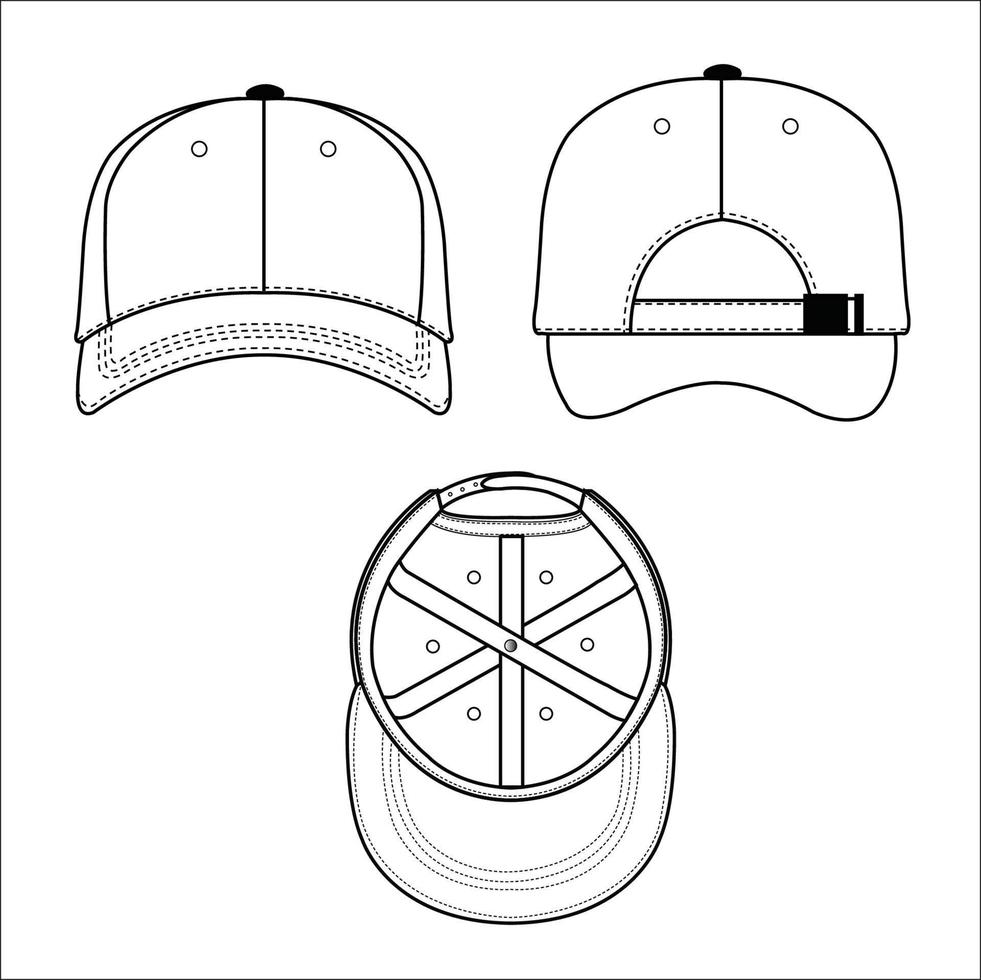 Snap cap vector template 12826561 Vector Art at Vecteezy