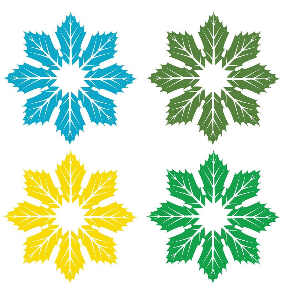 Maple leaf logo Template vector icon illustration design