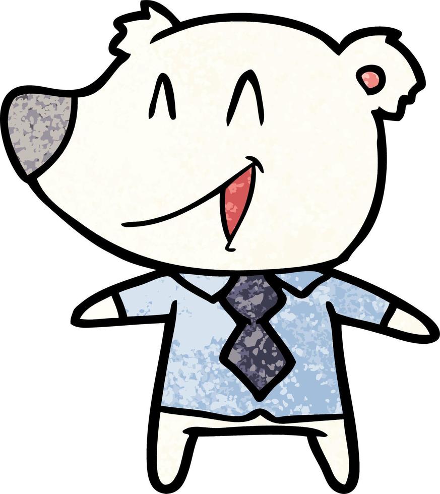 Vector polar bear character in cartoon style