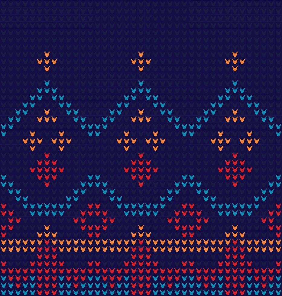 Cross Stitch. Geometric ethnic pattern. Design for Saree, Patola, Sari, Dupatta, Vyshyvanka, rushnyk, dupatta, Clothing, fabric, batik, Knitwear, Embroidery, Ikkat, Pixel pattern. Traditional Design. vector
