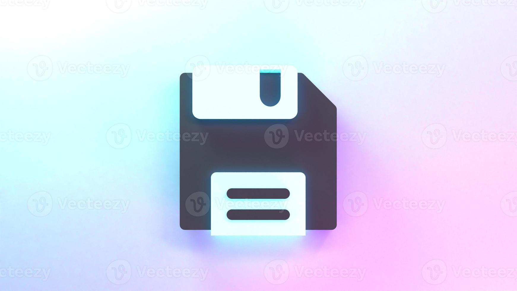 floppy disk. 3d render illustration. photo