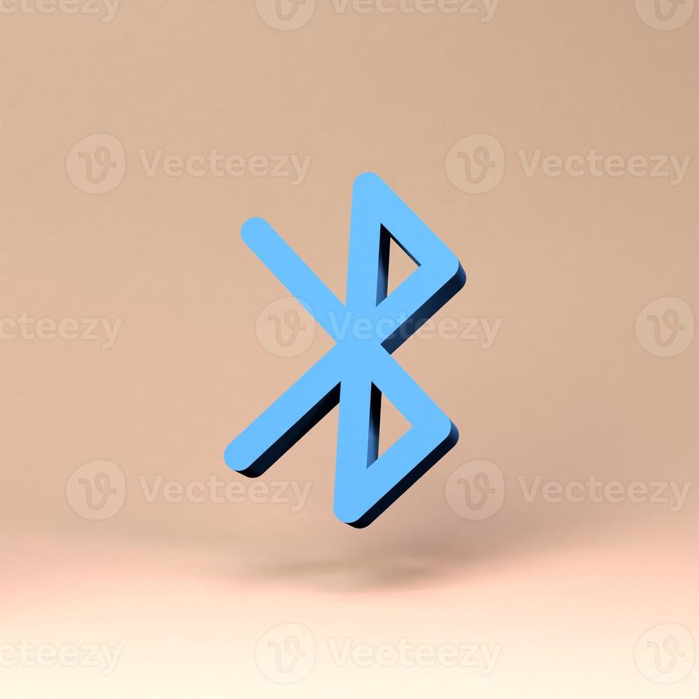 Bluetooth icon. 3d render illustration. photo