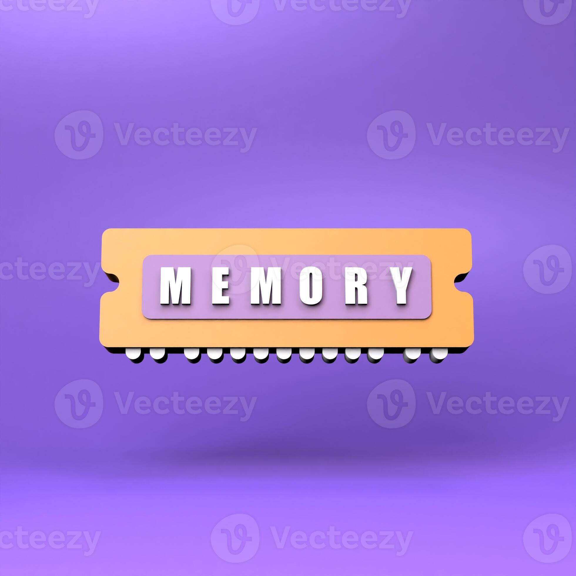 Computer memory stick icon. 3d render illustration. 12826991 Stock