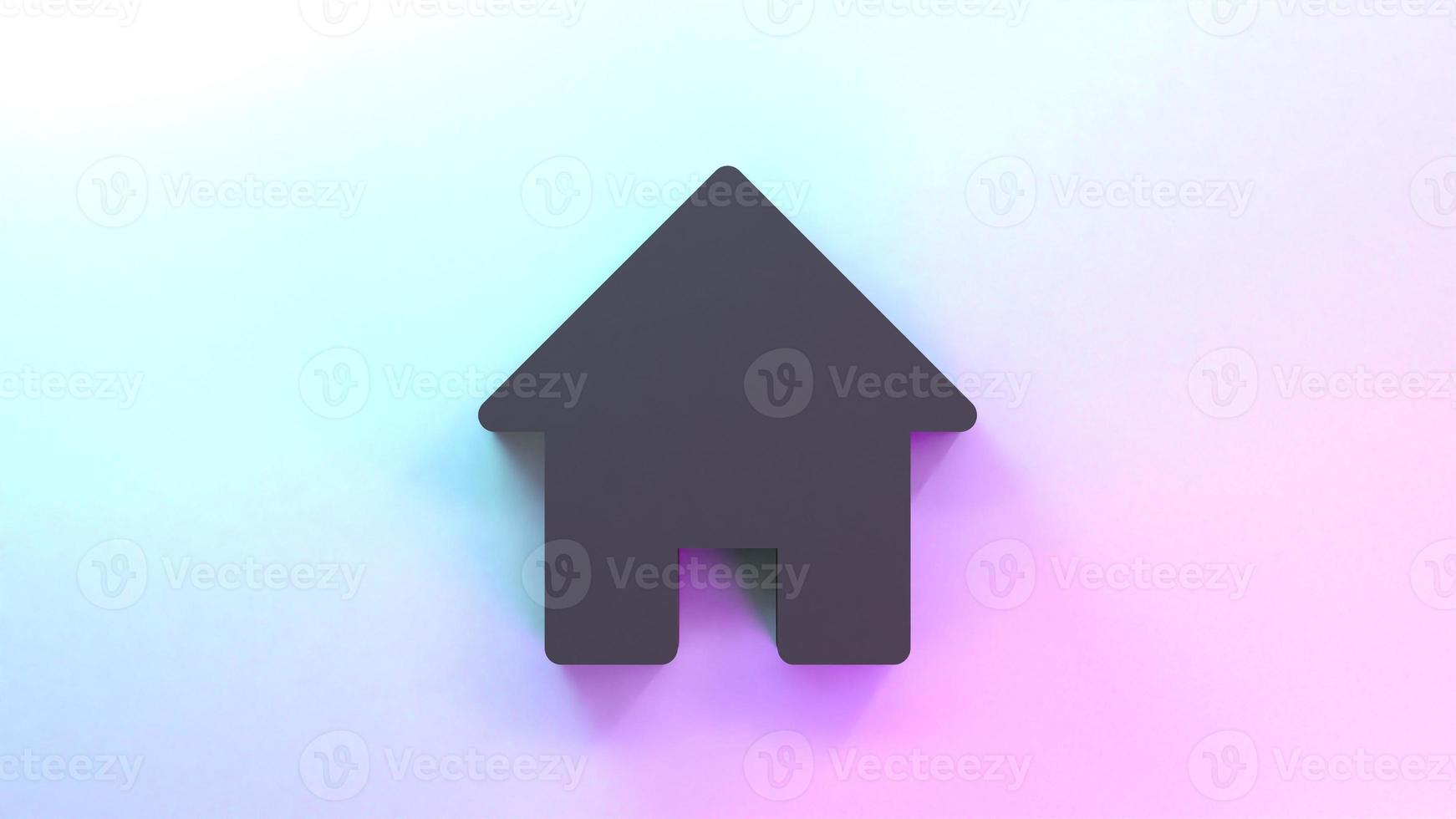 House icon. 3d render illustration. photo