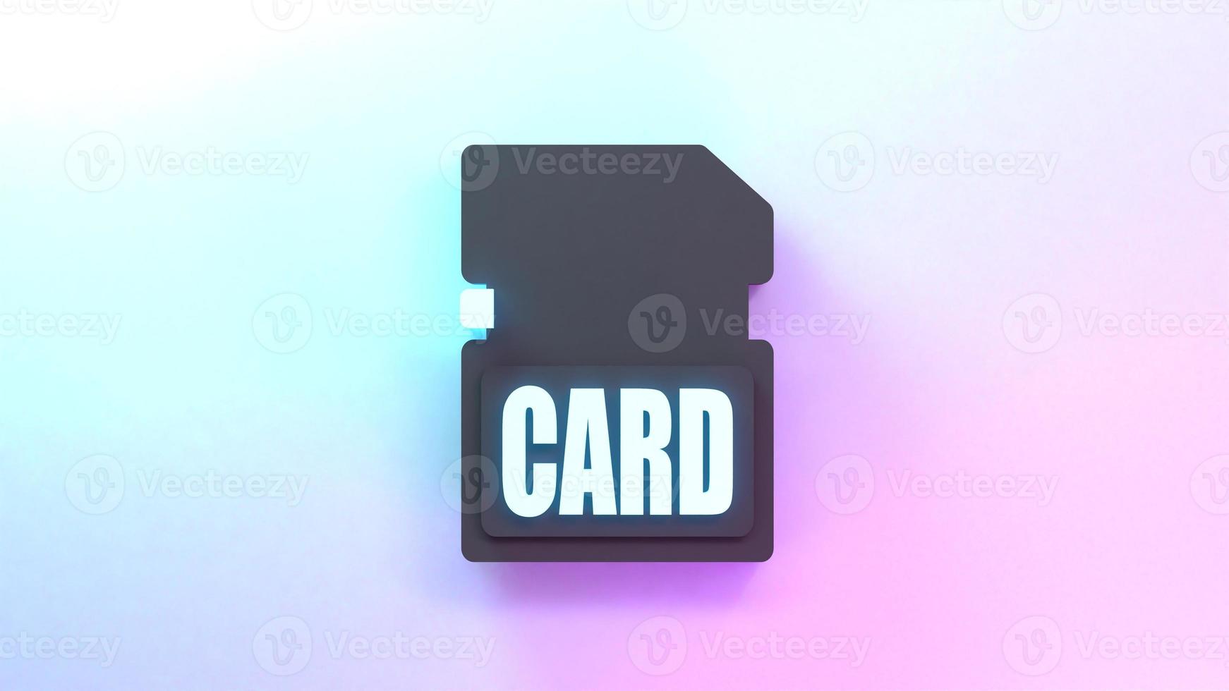 Flash card icon. 3d render illustration. photo