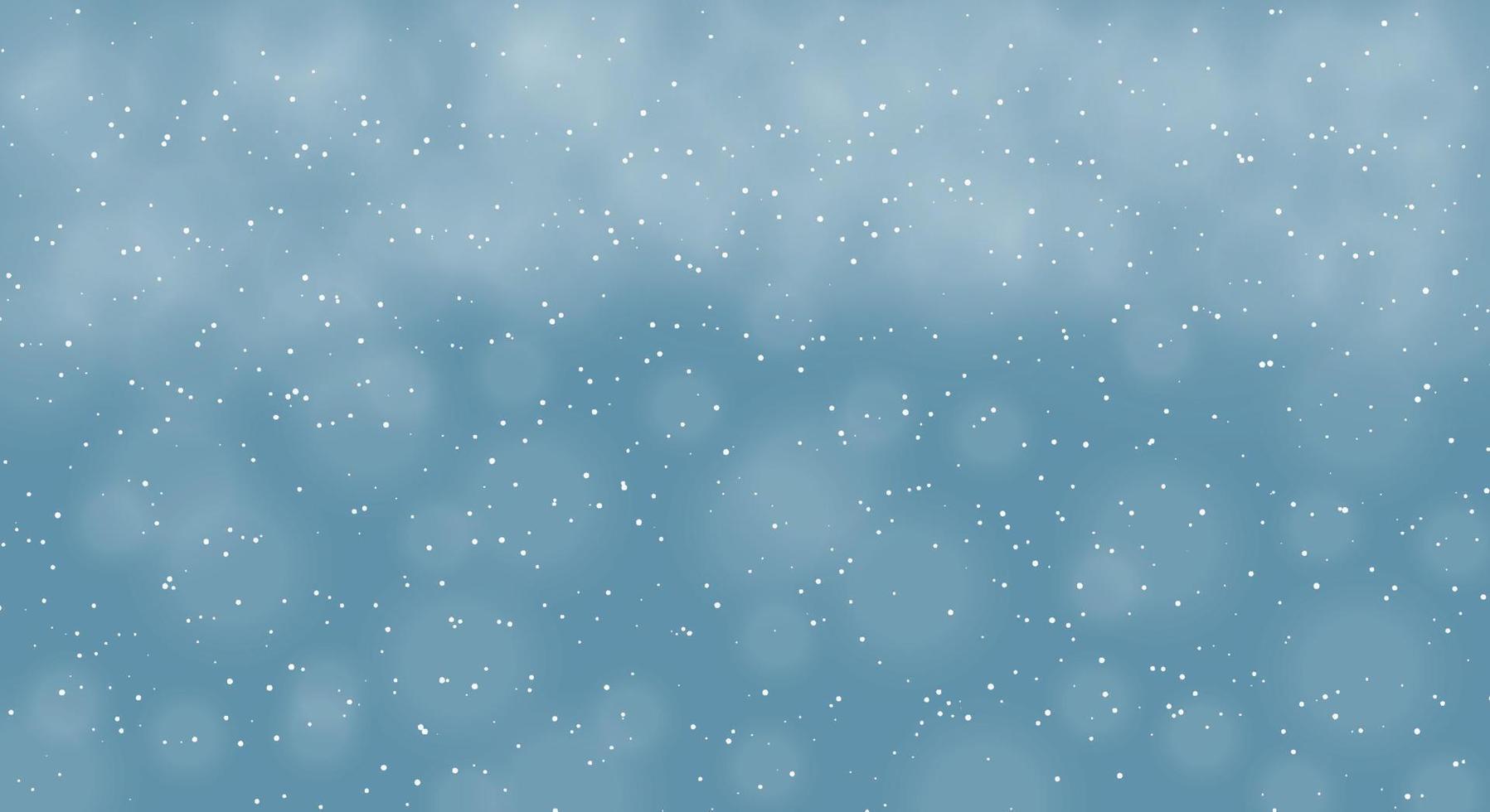 nevadas de invierno y copos de nieve sobre fondo azul claro. ilustración vectorial vector