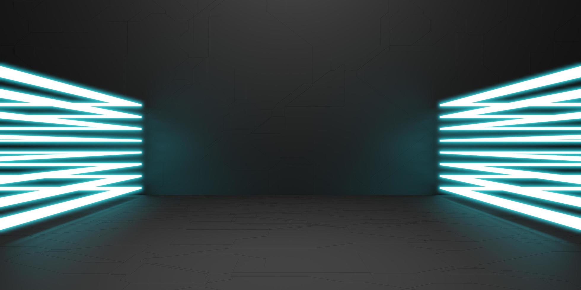scene laser light background neon light modern technology style platform 3d illustration photo