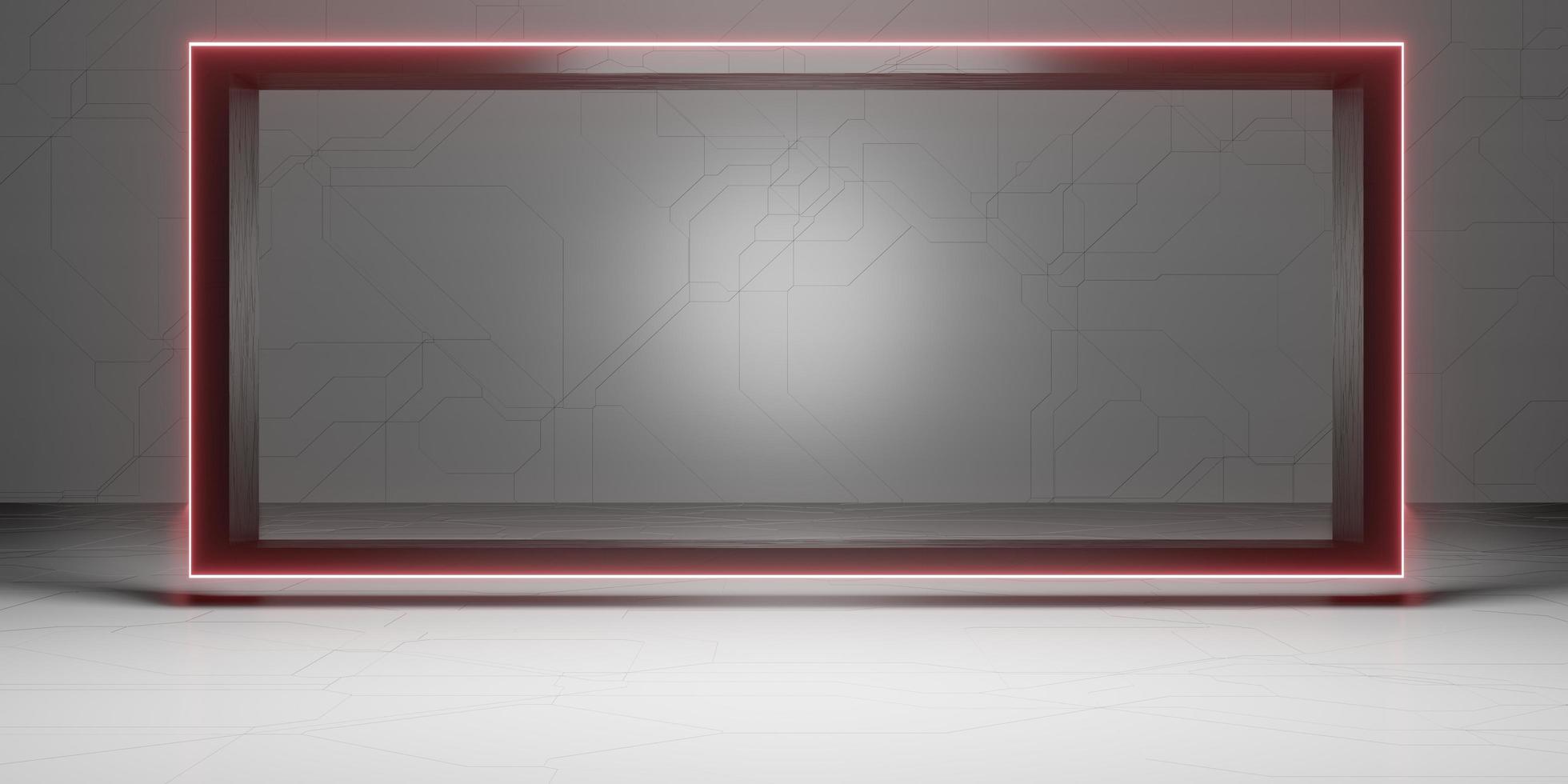 scene laser light background neon light modern technology style platform 3d illustration photo