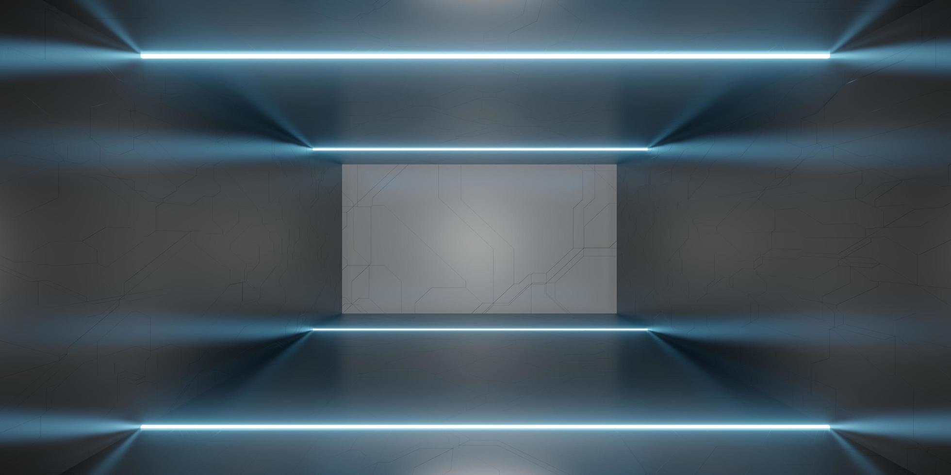 scene laser light background neon light modern technology style platform 3d illustration photo