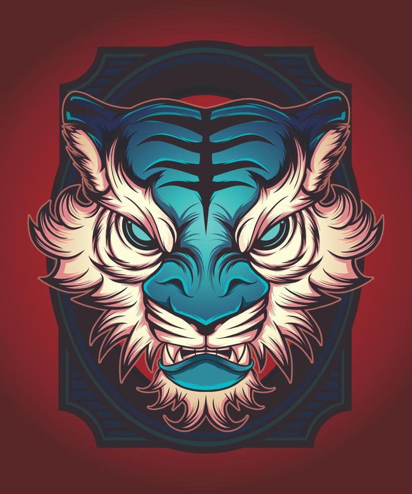 Tiger Head Mascot Illustration vector