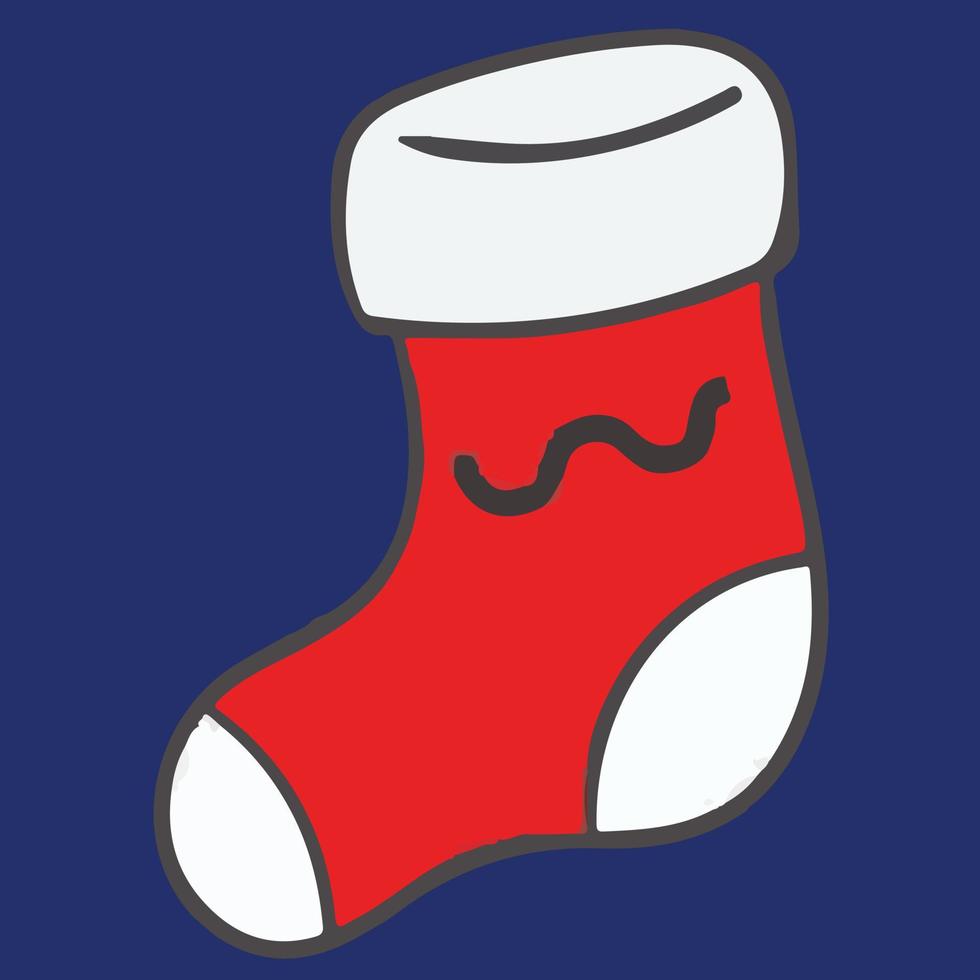 Christmas stockings made with different colors patterns vector