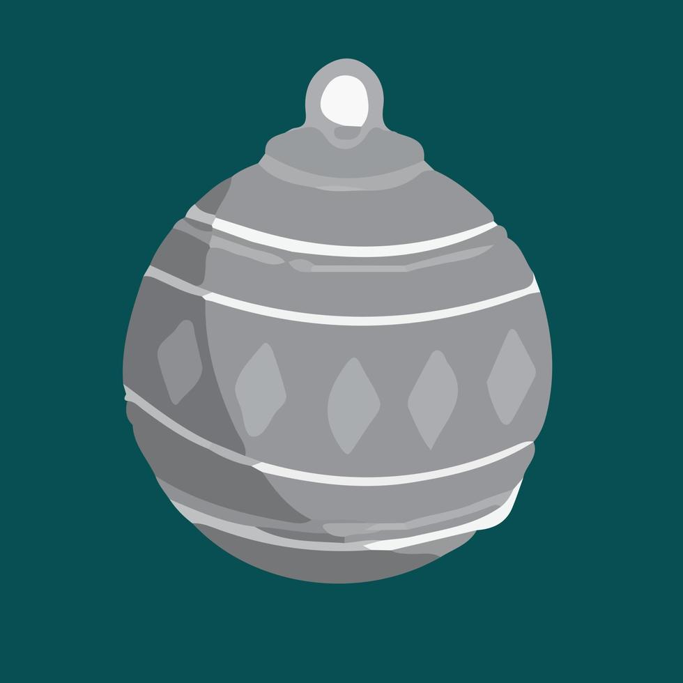 Christmas globe made with various shades of gray vector