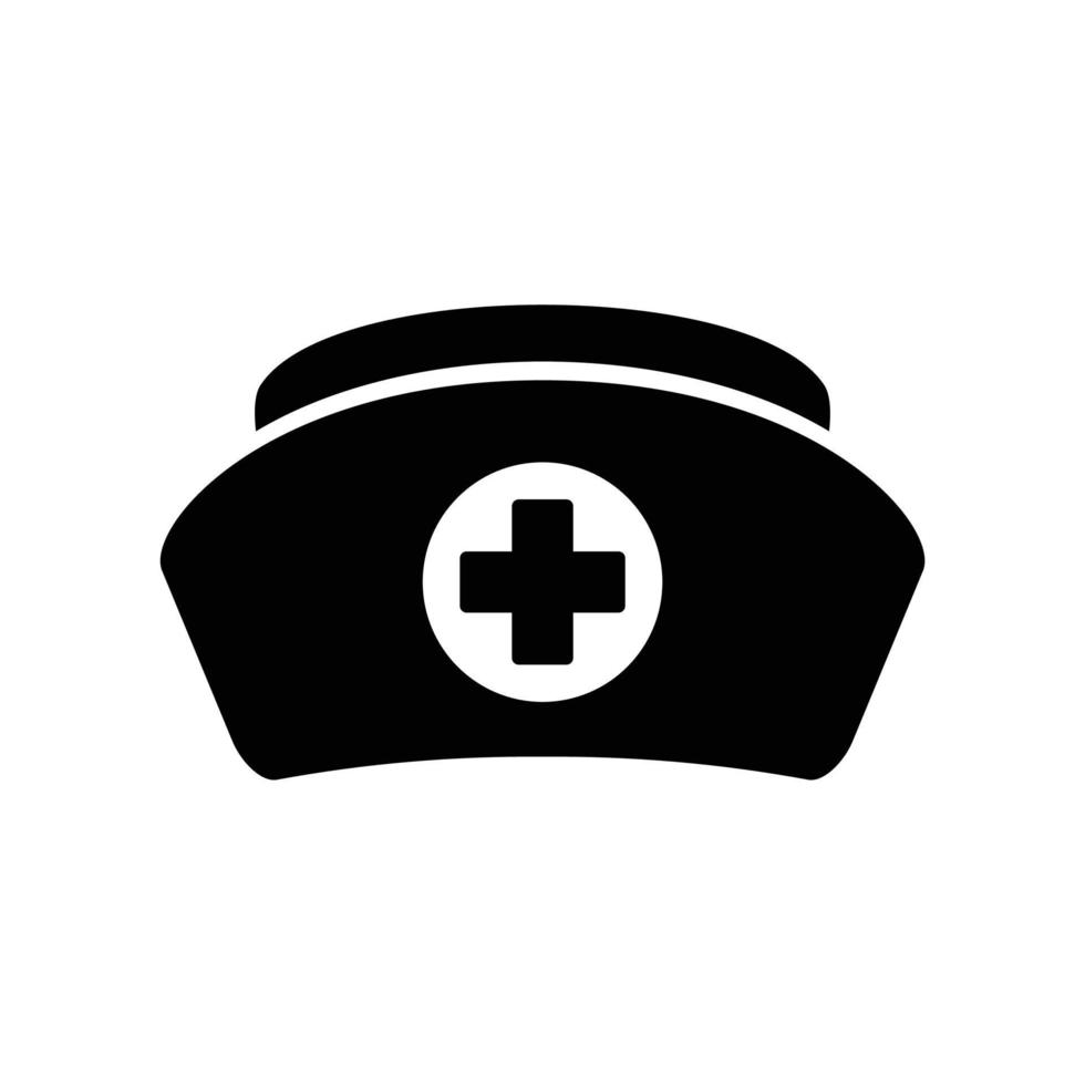 nurse hat flat icon vector