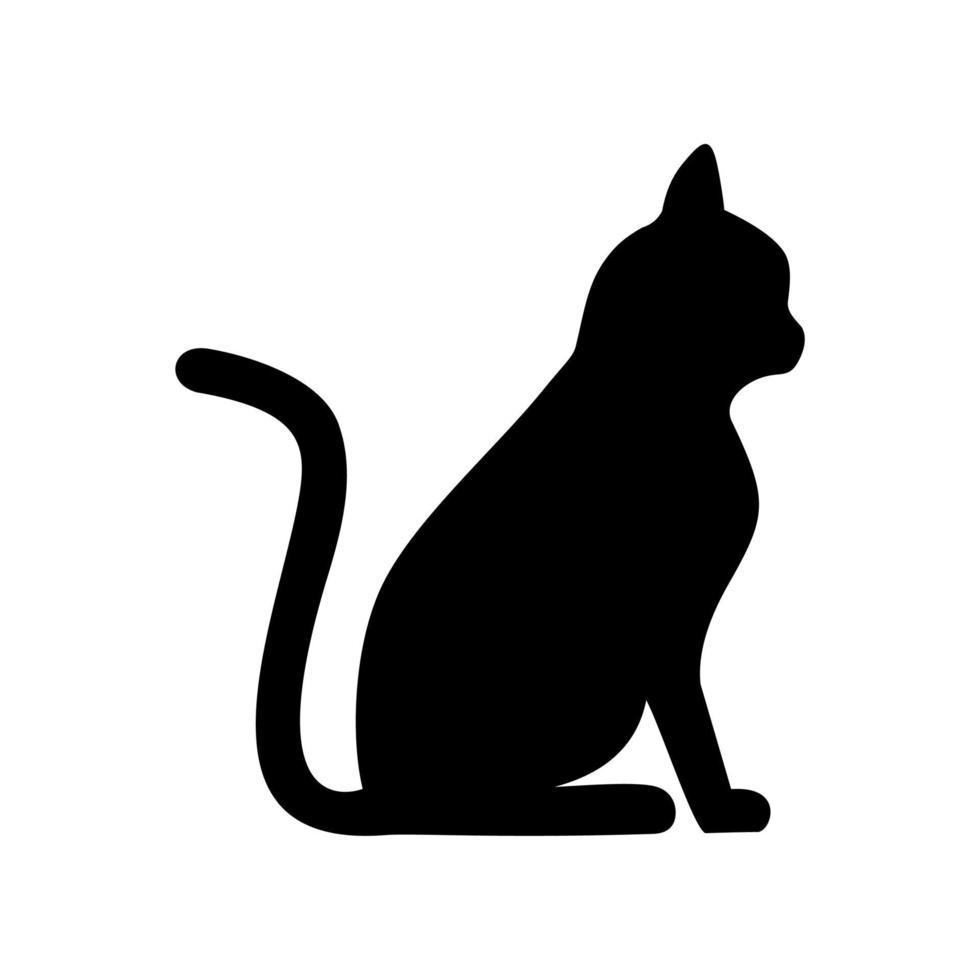 cat flat syle icon vector