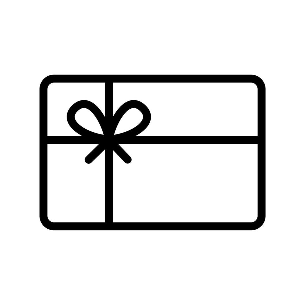 giftcard outline icon vector