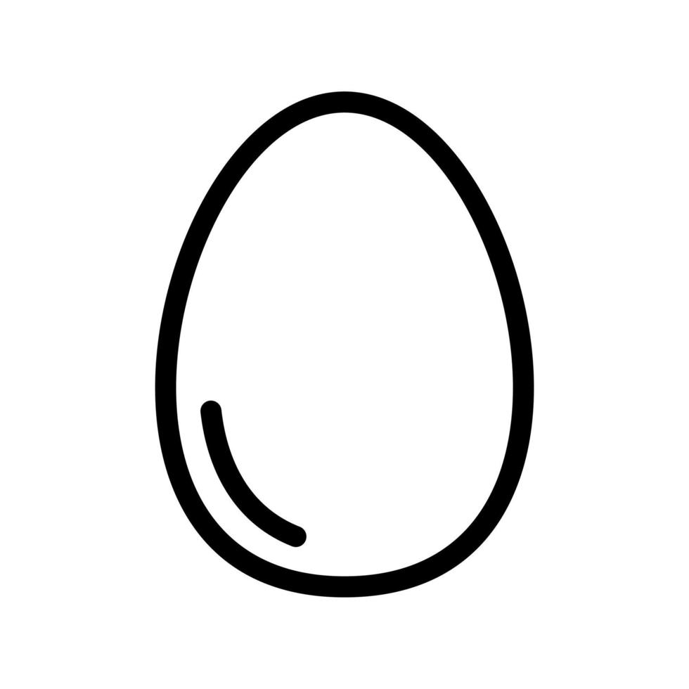 egg outline icon vector