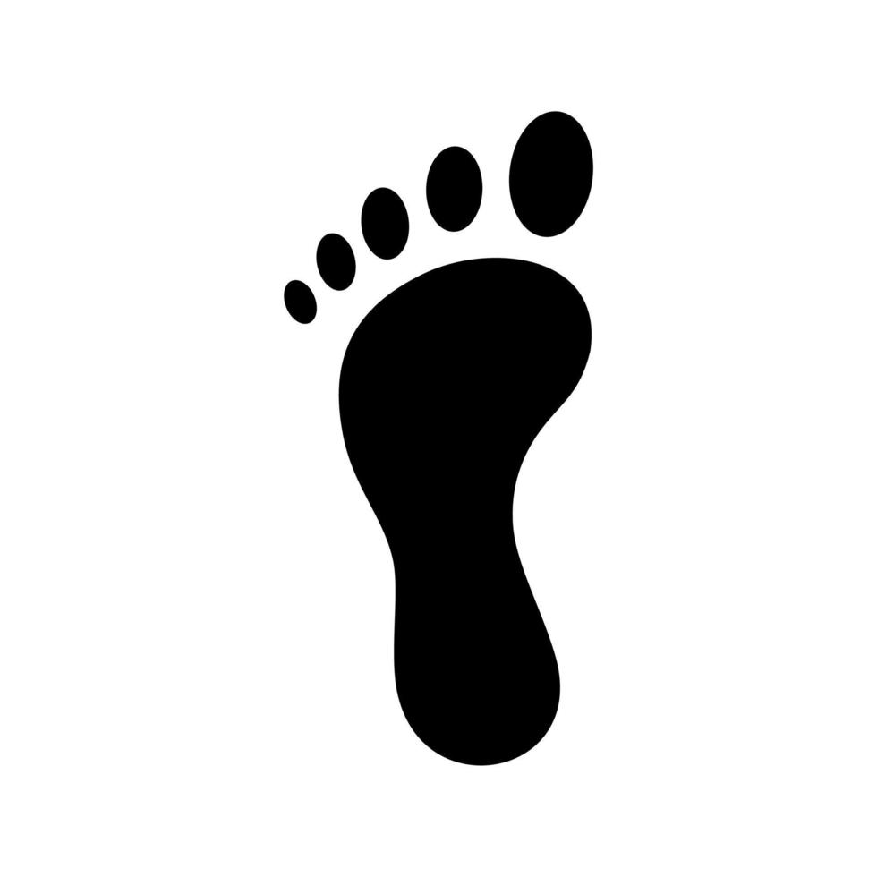 foot print flat icon vector