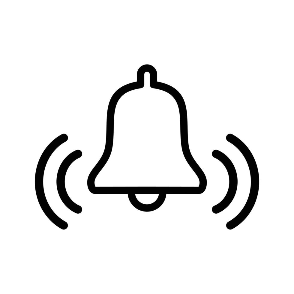 bell alarm outline icon vector