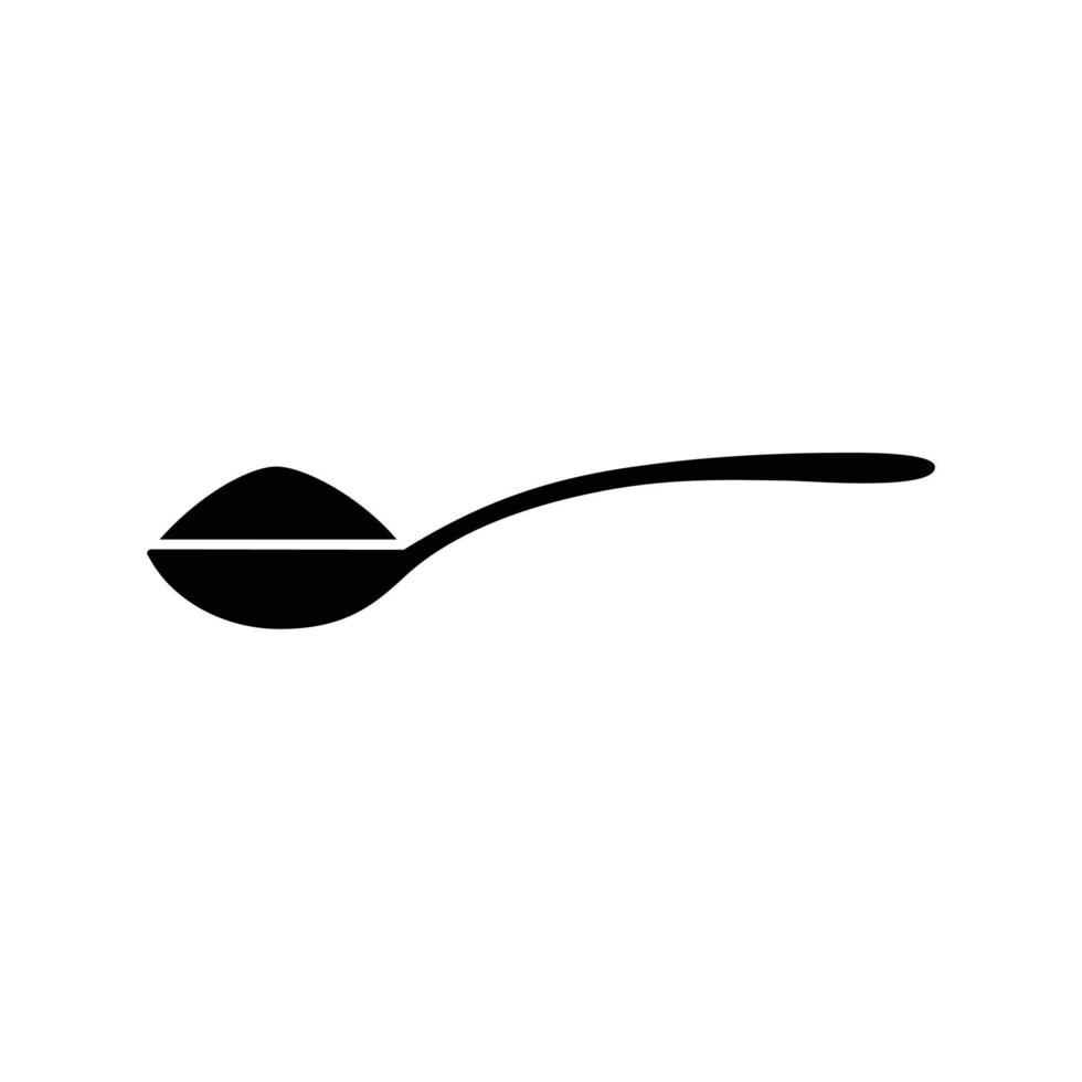 Spoon with sugar salt icon vector