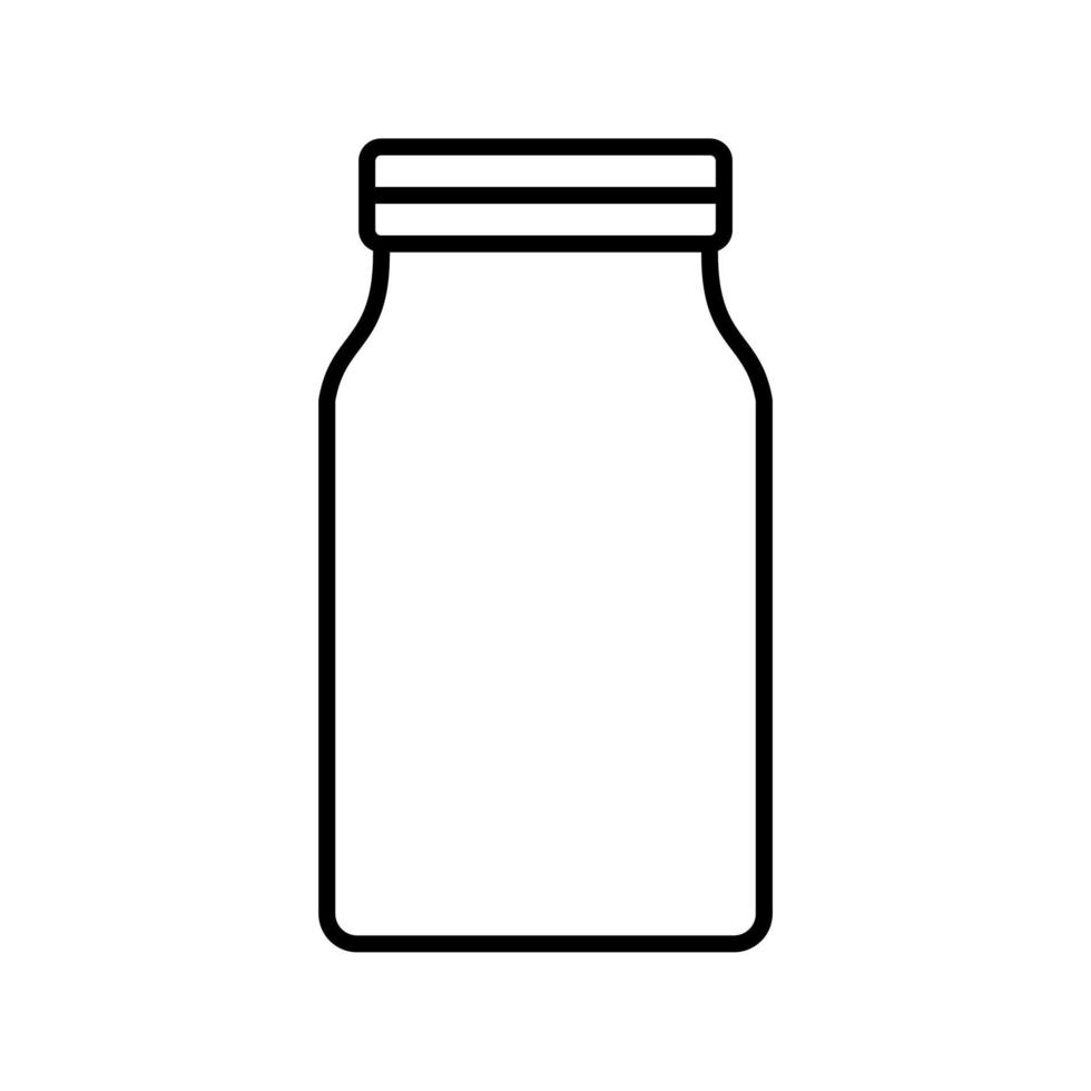 jar glass outline icon vector