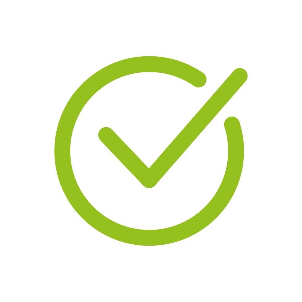 check mark simple icon vector