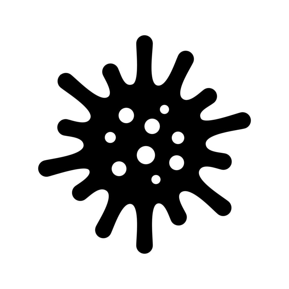 icono plano de virus vector