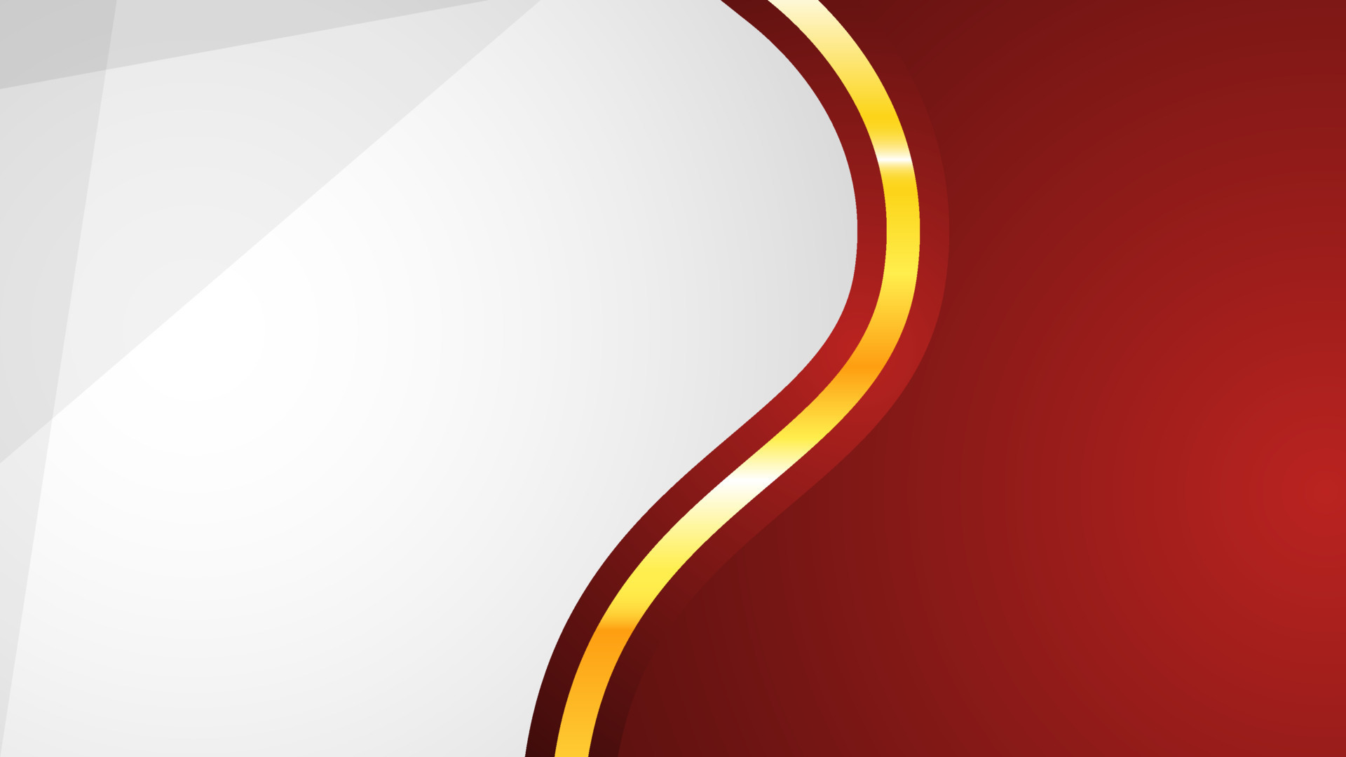 abstract white geometric background with red and golden wave elements