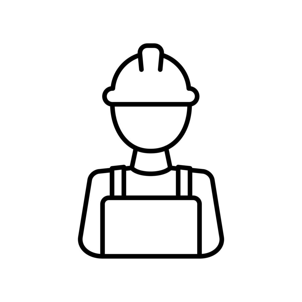 builder outline style icon vector