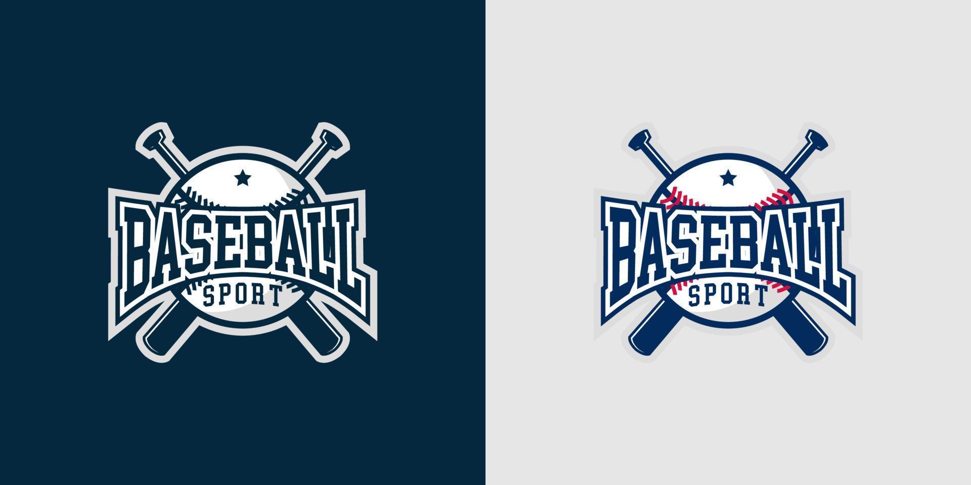 Baseball logotype template. Modern logo and symbol of sport. Bat stick and helmet concept. Vector eps 10.