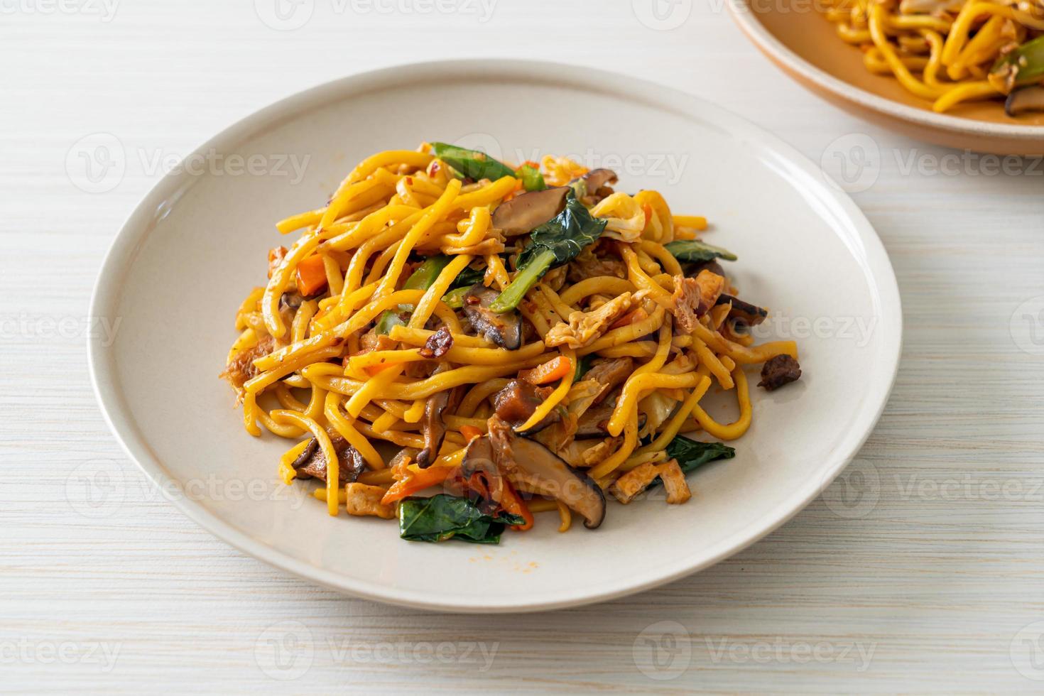 stir-fried yakisoba noodles with vegetable in vegan style 12827755