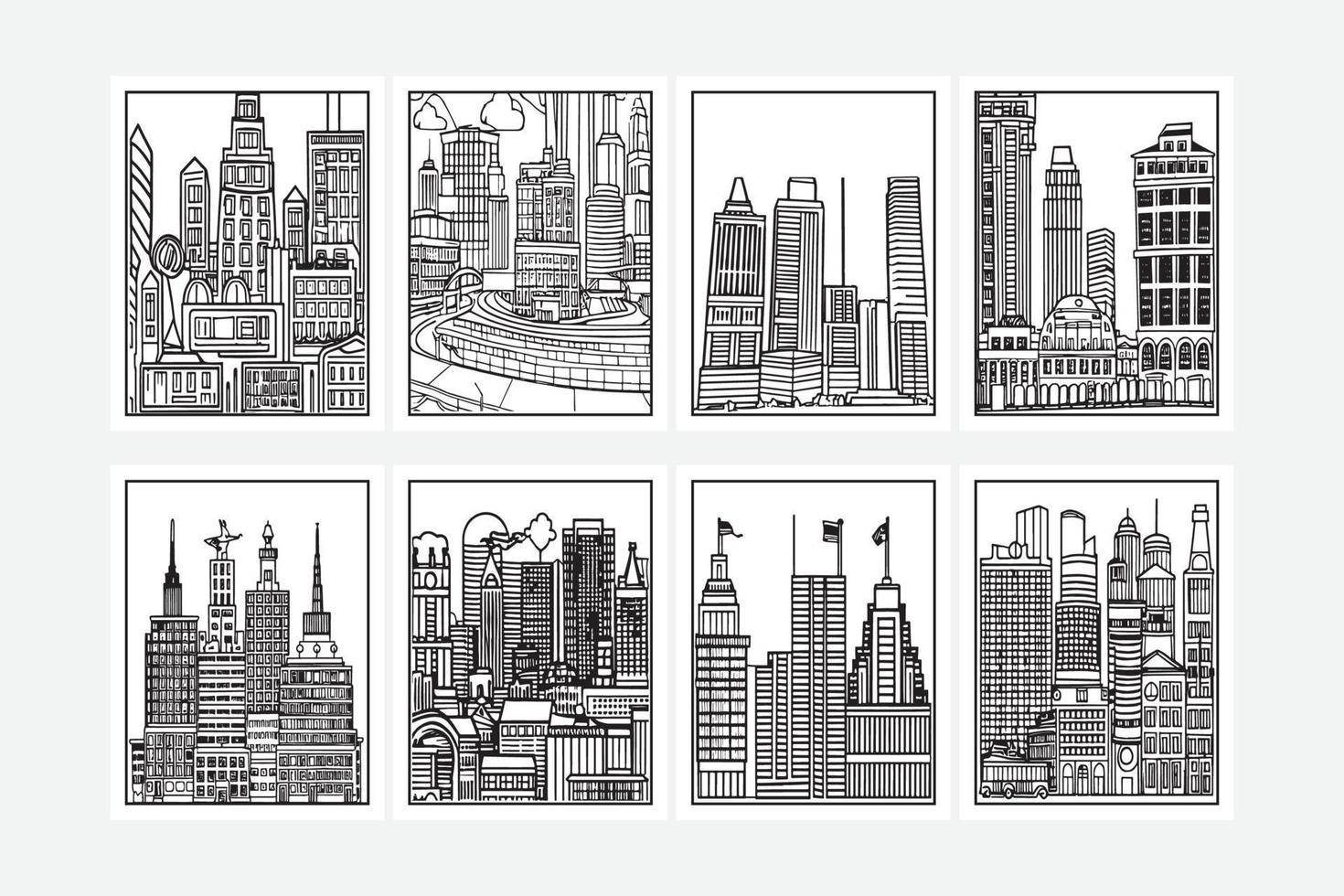 city coloring pages easy vector