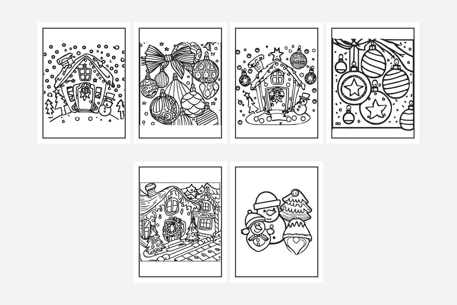 Christmas Coloring page vector design