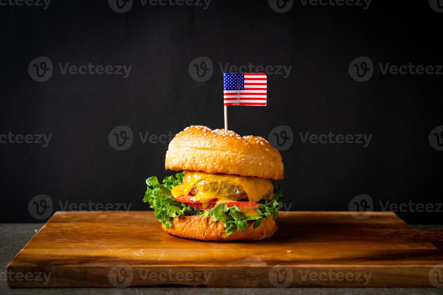 honey mustard burger - pork with cheese and honey mustard sauce burger photo