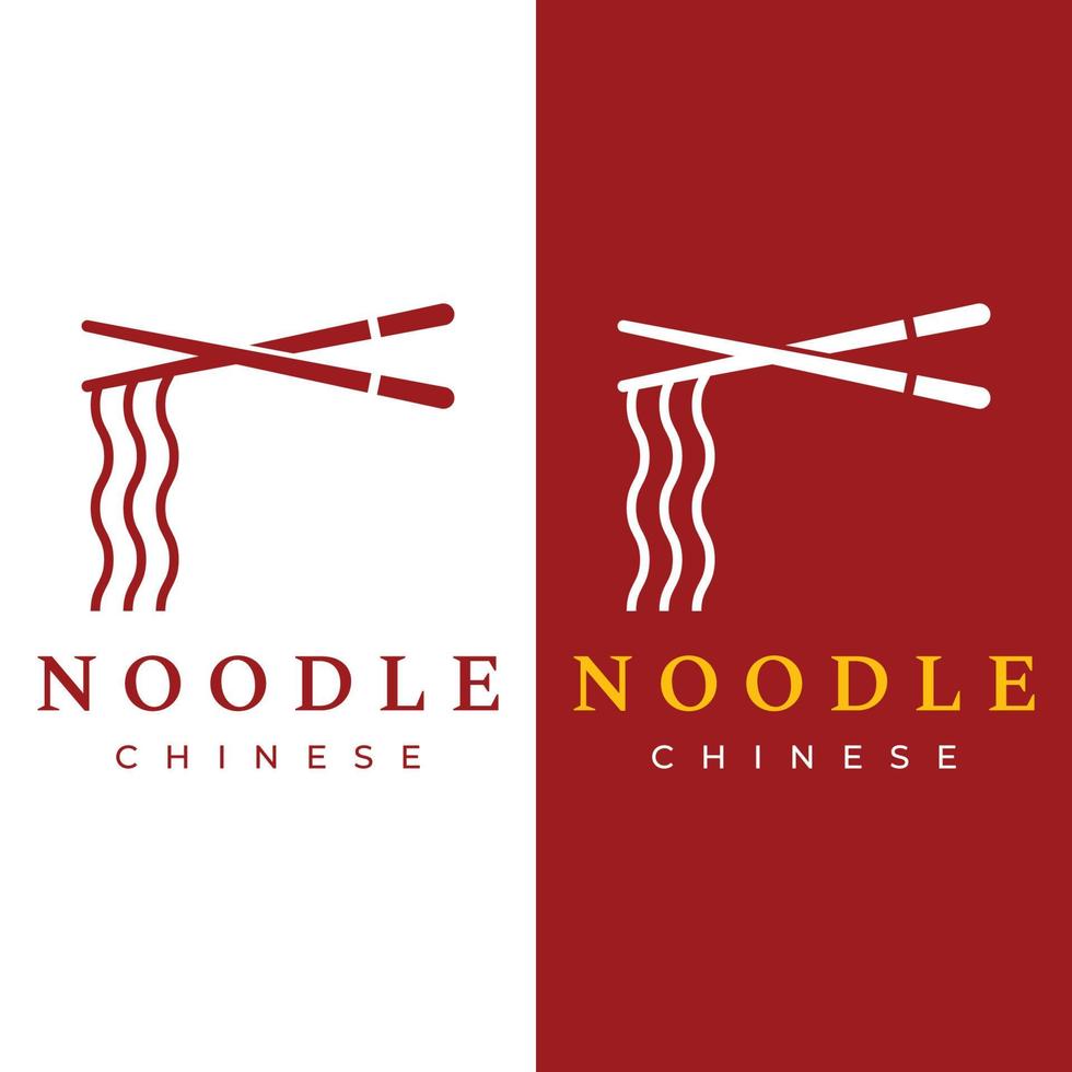 Logo design template for delicious chinese and japanese noodle soup and ramen dishes asian types of food. Logos for businesses, restaurants, cafes and shops. vector