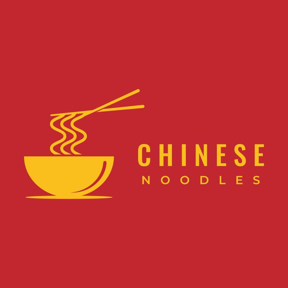 Logo design template for delicious chinese and japanese noodle soup and ramen dishes asian types of food. Logos for businesses, restaurants, cafes and shops. vector