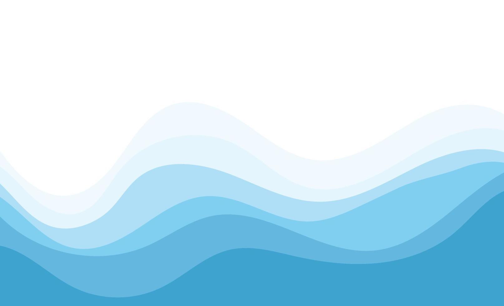 Abstract Water wave vector illustration design background