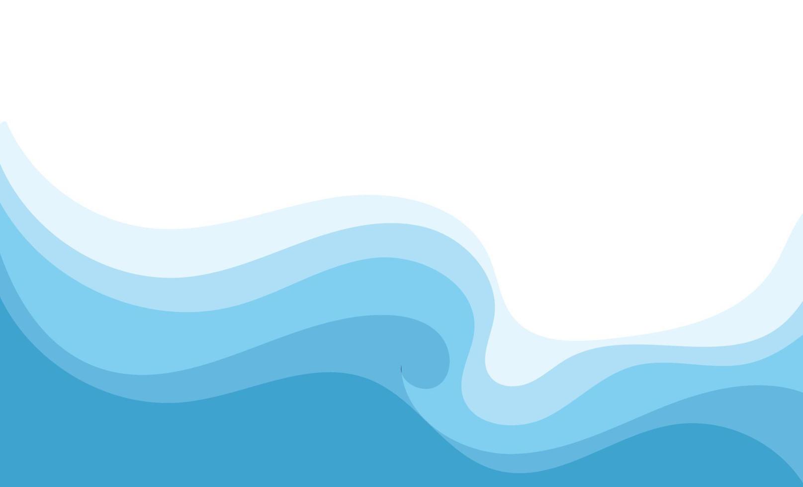 Abstract Water wave vector illustration design background